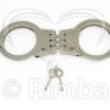 Steel police hand cuffs. hinged. 340 gram. - Steel police hand cuffs