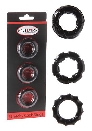 MALESATION STRETCHY COCK RINGS - MALESATION STRETCHY COCK RINGS