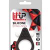 LIT-UP SILICONE STIMU RING 1 BLACK - SILICONE STIMU RING