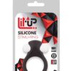 LIT-UP SILICONE STIMU RING 2 BLACK - SILICONE STIMU RING