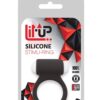 LIT-UP SILICONE STIMU RING 3 BLACK - SILICONE STIMU RING