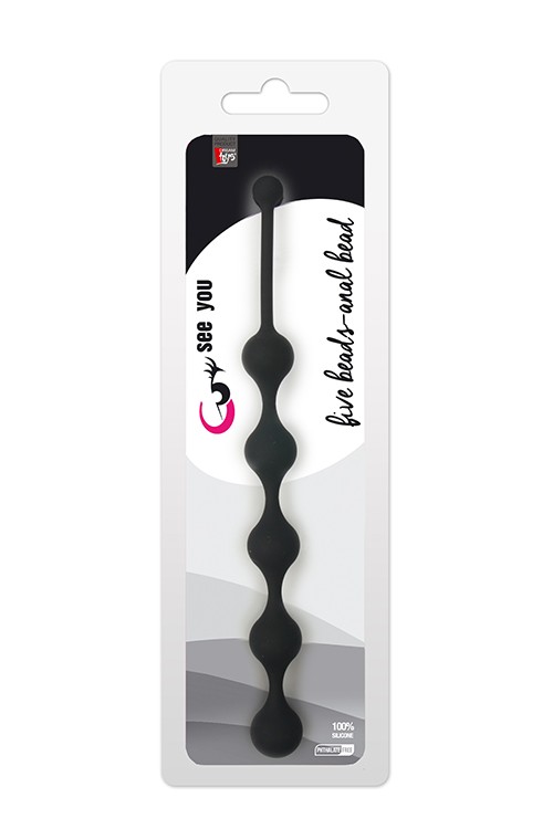 SEE YOU FIVE BEADS ANAL BLACK - SEE YOU FIVE BEADS