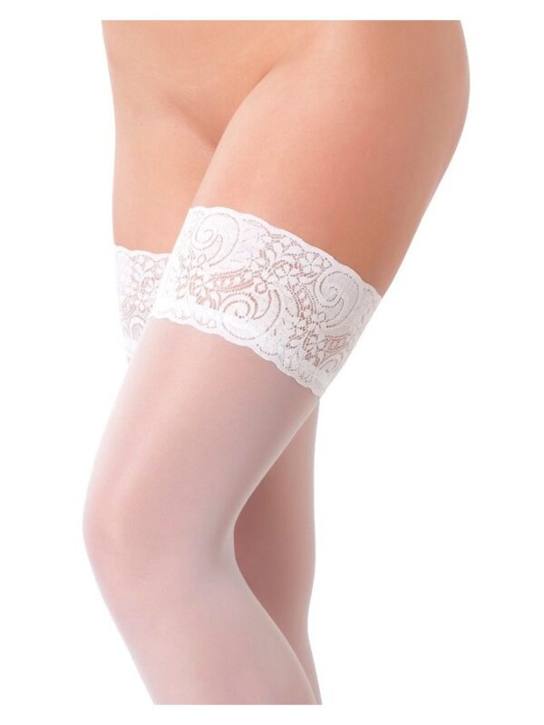 HOLD-UP STOCKINGS - stockings white lace lingerie kaltses aspres