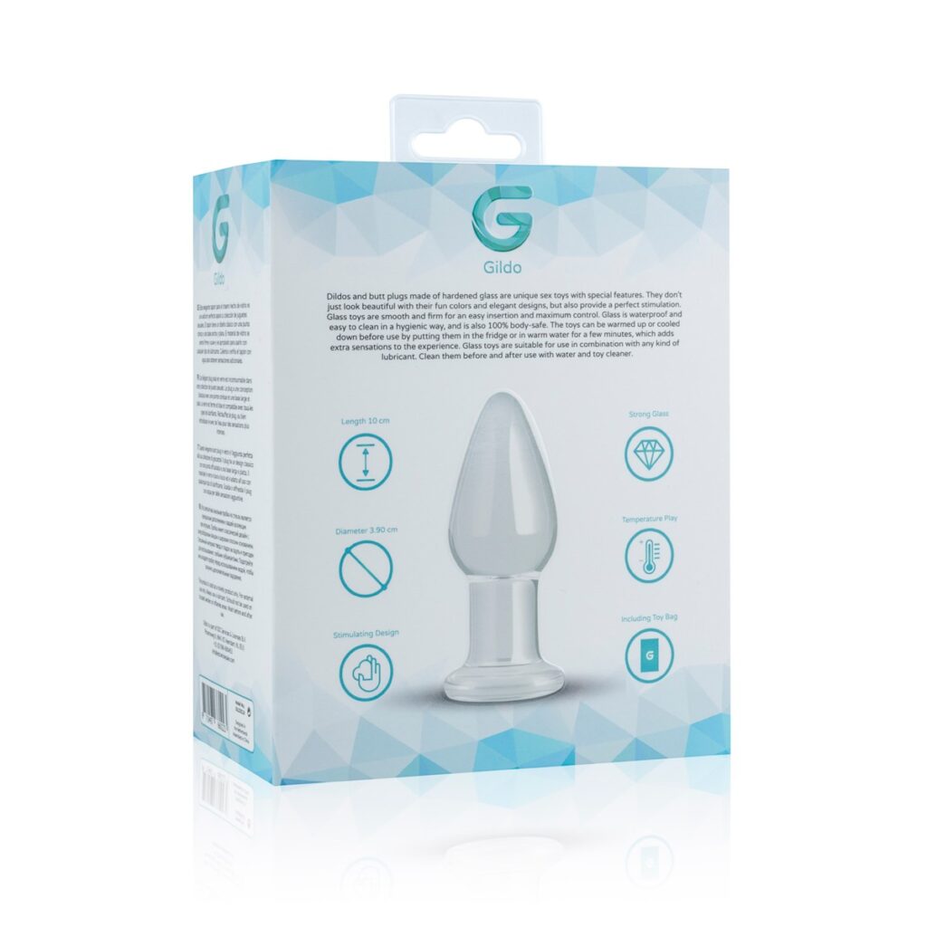 GILDO - CLEAR GLASS BUTTPLUG -