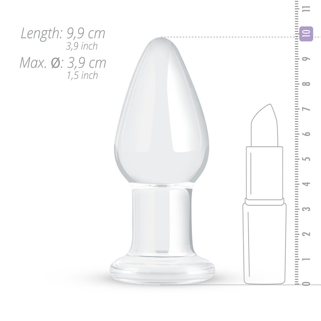 GILDO - CLEAR GLASS BUTTPLUG -