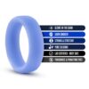 PER. SILICONE GLOW COCK RING BLUE -