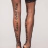 STOCKINGS WITH LACE & "Ooh la la" TEXT O/S -