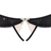 OBSESSIVE CROTCHLESS THONG BEIGE & RUBY S/M -