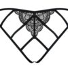 OBSESSIVE - BLK MIAMOR CROTCHLESS PANTIES L/XL -