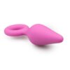 E.T. PINK BUTTPLUG W. PULL RING - M -