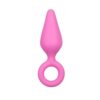 E.T. PINK BUTTPLUG W. PULL RING - M -