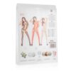 RED OPEN BODYSTOCKING W. STRIPES -