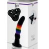 COLOURFUL LOVE STRAP ON SOLID DILDO -