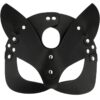 COQUETTE MASK W. CAT EARS - VEGAN LEATHER -