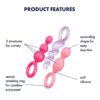 SATISFYER - BOOTY CALL / SET OF 3 / COLORED -