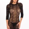 EXOTIC GEOMETRY MINI DRESS BLACK S/M -