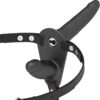 F.S. DOUBLE STRAP-ON VIBR. 15CM BLACK -