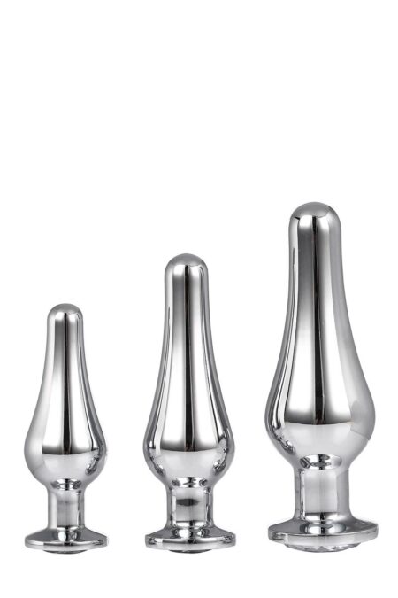 PLEASURE PLUG SET SILVER 3PCS -