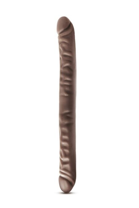 DR SKIN CHOCOLATE 18INCH DOUBLE DILDO -
