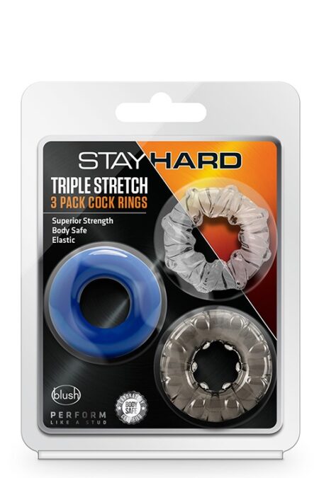 Δακτύλιοι πέους STAY HARD TRIPLE STRECH 3PACK -