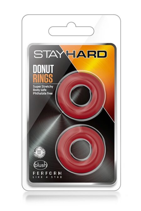 Δακτύλιοι πέους STAY HARD DONUT RINGS RED