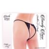 BARELY BARE BUTTLESS V PANTY BLACK -