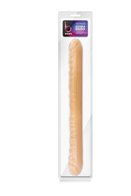 B YOURS 18INCH BEIGE DOUBLE DILDO -