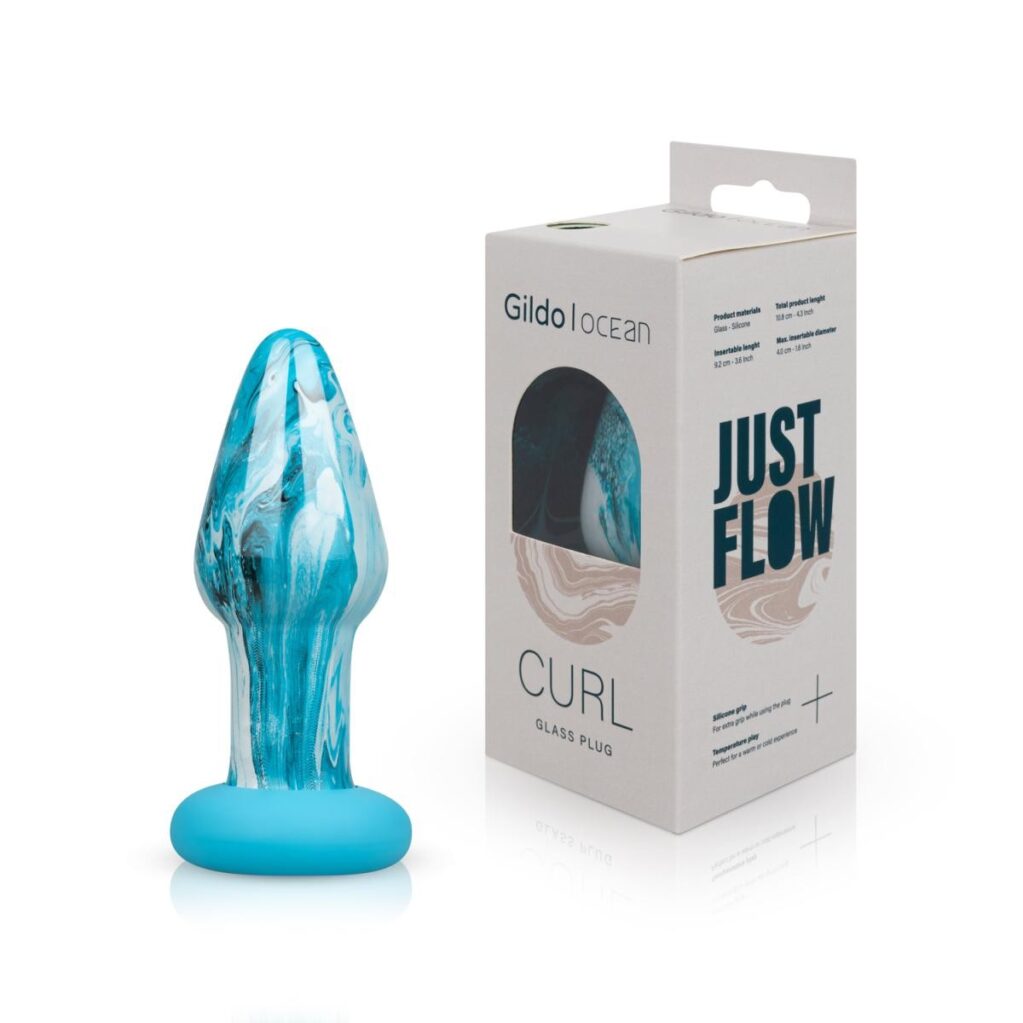 GILDO - OCEAN CURL GLASS BUTT PLUG -