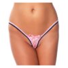 AMORABLE - BLACK/PINK G-STRING W. LACE OS (1328) -