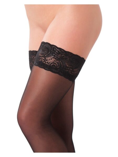 AMORABLE - BLACK HOLD-UP STOCKINGS OS (1455) -