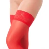 Κάλτσες AMORABLE BY RIMBA - HOLD-UP STOCKINGS - ONE SIZE - RED