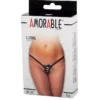 Σλιπ String AMORABLE BY RIMBA - G-STRING WITH LACE - ONE SIZE - BLACK