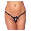 Σλιπ String AMORABLE BY RIMBA - G-STRING WITH LACE - ONE SIZE - BLACK