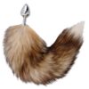 DARKNESS BROWN TAIL SILVER BUTT PLUG -