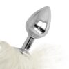 DARKNESS WHITE TAIL BUTT PLUG 7CM -