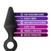 ANAL ADVENTURES PLATINUM SILICONE LOOP PLUG LARGE -