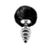 ALIVE TWIST METAL FLUFFY PLUG L BLACK -