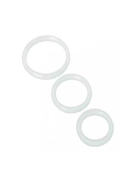 Trinity Silicone Cock Rings - clear