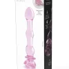 GLAZE GLASS ROSEBUD BEADED DILDO