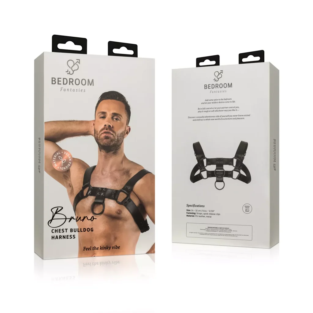 Bruno Bondage Harness Black - Bedroom Fantasies