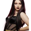 Manic Panic® Vampire's Kiss™ Super Vixen Wig, Long Straight with Side Parting, Heat Styleable