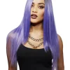 Manic Panic® Amethyst Ombre™ Super Vixen Wig, Long Straight with Side Parting, Heat Styleable