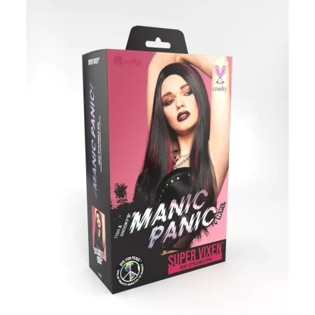 Manic Panic® Vampire's Kiss™ Super Vixen Wig, Long Straight with Side Parting, Heat Styleable