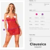 Obsessive Claussica Babydoll & String Red