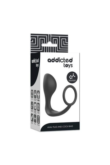 ADDICTED TOYS - ANAL PLUG WITH BLACK SILICONE RING