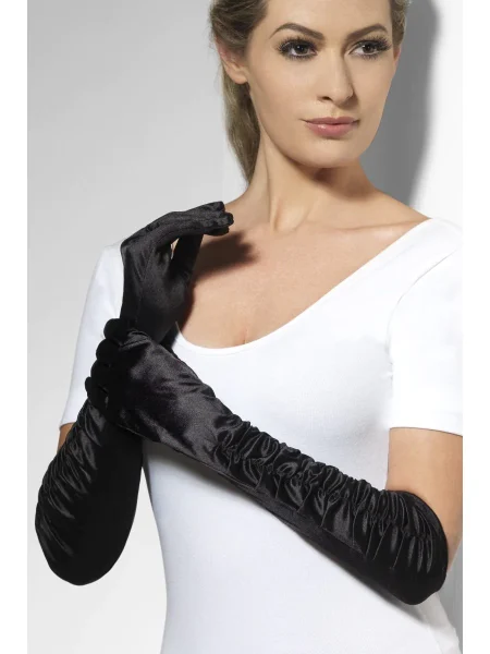 Temptress Gloves, Black, Long