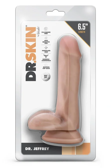 Ομοίωμα πέους DR SKIN Dr. Jeffrey 6.5 Inch Dildo with Balls Beige