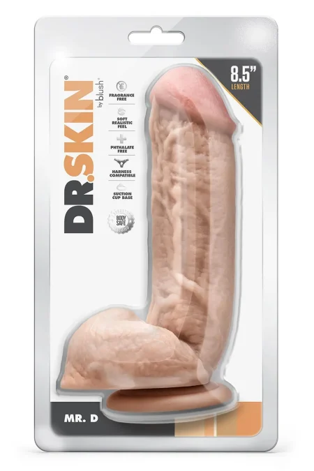 Ομοίωμα πέους DR SKIN Mr. D 8.5 Inch Dildo with Balls Beige