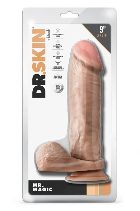 Ομοίωμα πέους DR SKIN Mr. Magic 9 Inch Dildo with Balls Beige