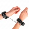 Χειροπέδες KINK - HINGE-LIKE THIN WRIST RESTRAINTS BLACK ADJUSTRABLE 16-22 CM X 3.5 CM